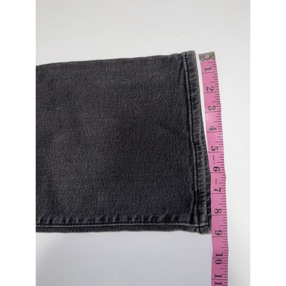 Levis Ribcage Bootcut Jeans Womens 27 Black High Rise 90s Button Fly Stretch - Picture 11 of 16